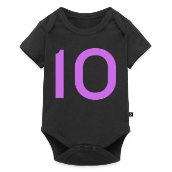 10 - Baby Premium Kurzarmbody - Schwarz - Vorne