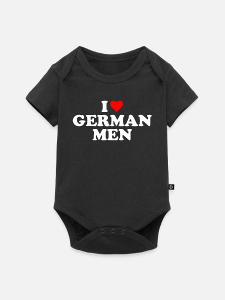 Ich liebe Deutsche Männer - Baby Premium Kurzarmbody - Schwarz