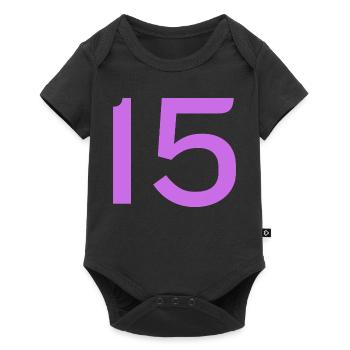 15 - Baby Premium Kurzarmbody - Schwarz - Vorne