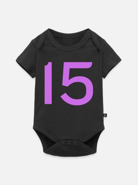 15 - Baby Premium Kurzarmbody - Schwarz