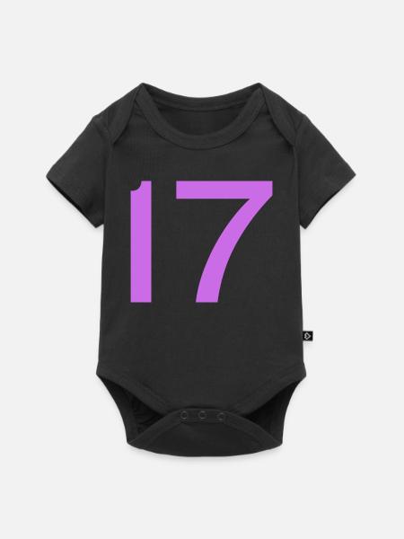 17 - Baby Premium Kurzarmbody - Schwarz