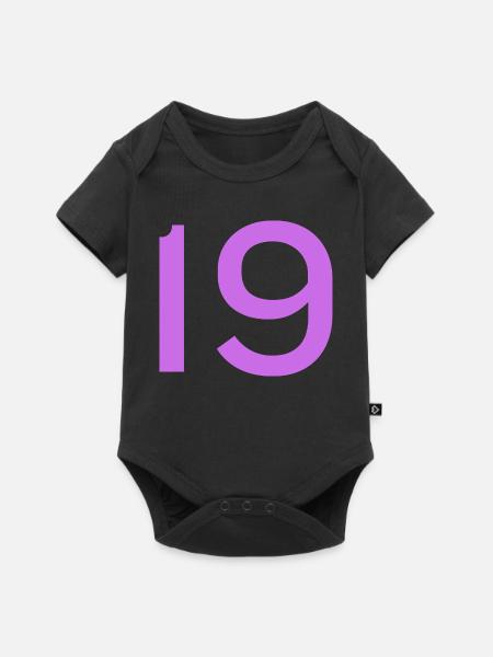 19 - Baby Premium Kurzarmbody - Schwarz