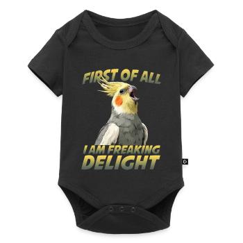 Humour de calopsitte Oiseau Calopsitte Perroquet - Body à manches courtes Premium Bébé - noir - Devant