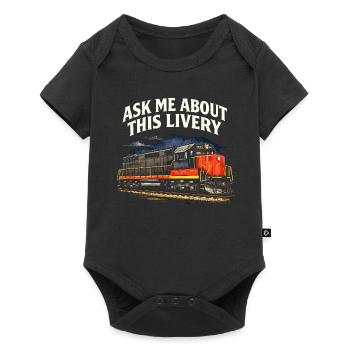 Ask Me About Paint | Railways - Baby Premium short-sleeve bodysuit - black - Front