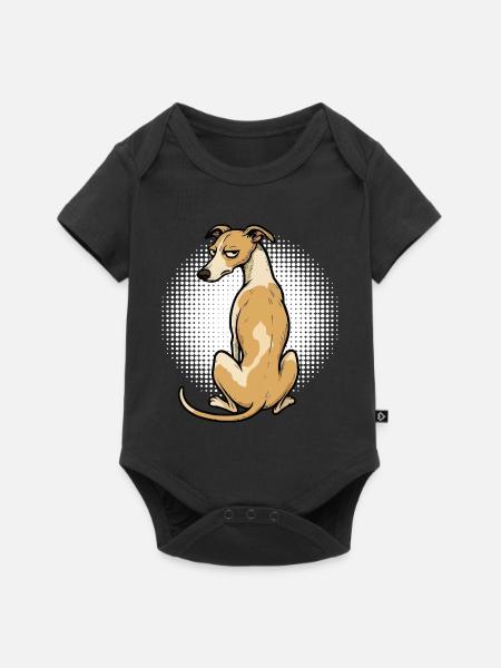 Whippet Windhund Whippets Windhundbesitzer - Baby Premium Kurzarmbody - Schwarz