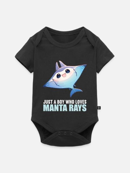 Rochen Mantarochen - Baby Premium Kurzarmbody - Schwarz