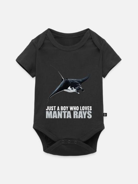 Rochen Mantarochen - Baby Premium Kurzarmbody - Schwarz