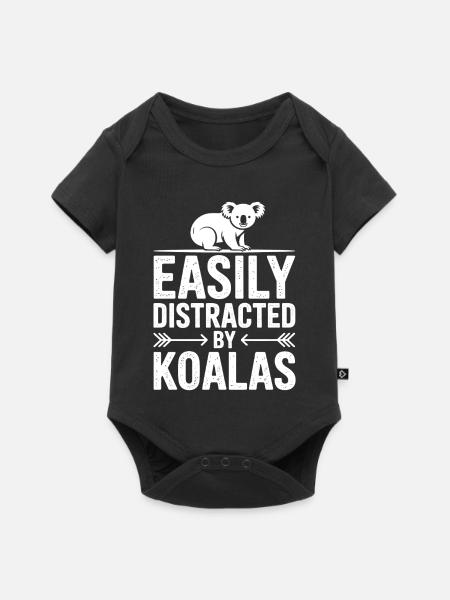 Koala Sprüche Koalas Lustiges Koala Geschenk - Baby Premium Kurzarmbody - Schwarz