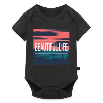 Beautiful Life Beach - Baby Premium short-sleeve bodysuit - black - Front
