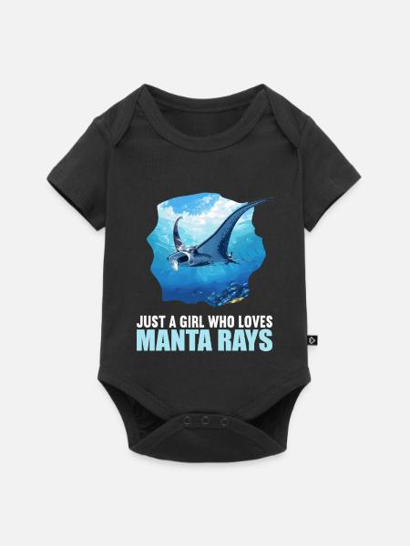 Rochen Mantarochen - Baby Premium Kurzarmbody - Schwarz