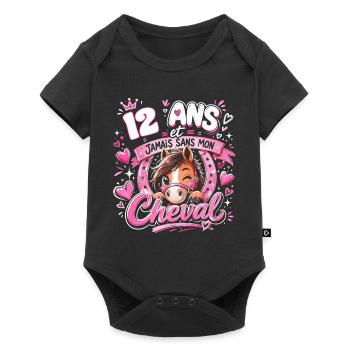 Hello Twelve 12 Ans Est 2014 Anniversaire - Body à manches courtes Premium Bébé - noir - Devant