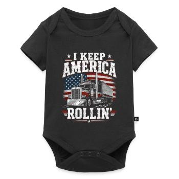 Conducteur professionnel USA Flag America Trucker - Body à manches courtes Premium Bébé - noir - Devant