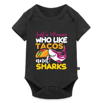Mes potes tacos m’appellent papa, père, hommes. - Body à manches courtes Premium Bébé - noir - Devant