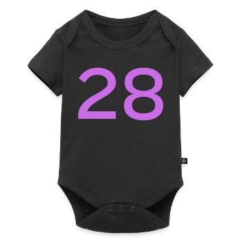 28 - Baby Premium Kurzarmbody - Schwarz - Vorne