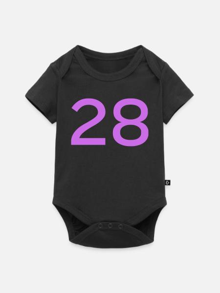28 - Baby Premium Kurzarmbody - Schwarz