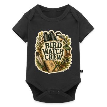 BIRD WATCH CREW Clouds - Baby Premium short-sleeve bodysuit - black - Front