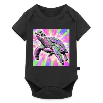 turtle - Baby Premium short-sleeve bodysuit - black - Front