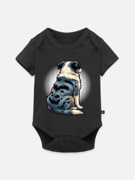 Australian Shepherd Aussie Aussiebesitzer Aussies - Baby Premium Kurzarmbody - Schwarz