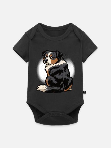 Australian Shepherd Aussie Aussiebesitzer Aussies - Baby Premium Kurzarmbody - Schwarz