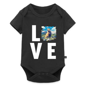 Murmeltiere Murmeltier - Baby Premium Kurzarmbody - Schwarz - Vorne