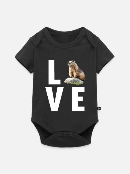 Murmeltiere Murmeltier - Baby Premium Kurzarmbody - Schwarz