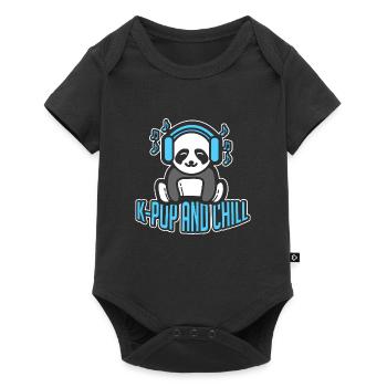 K-Pop And Chill Panda Bubble Tea Kawaii - Baby Premium short-sleeve bodysuit - black - Front