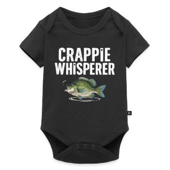 Crappie Whisperer Fish Motif - Baby Premium short-sleeve bodysuit - black - Front