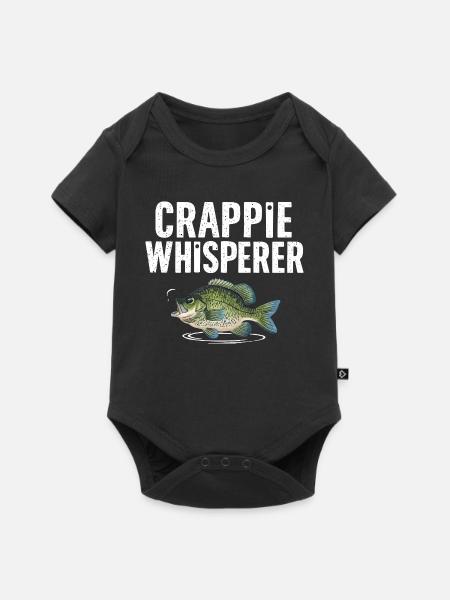 Crappie Flüsterer Fischmotiv - Baby Premium Kurzarmbody - Schwarz
