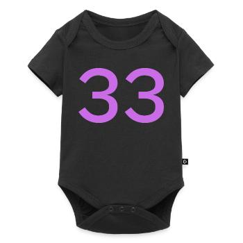 33 - Baby Premium Kurzarmbody - Schwarz - Vorne