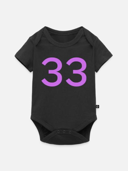 33 - Baby Premium Kurzarmbody - Schwarz