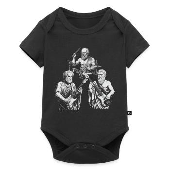 Session de jam du trio ancien - Body à manches courtes Premium Bébé - noir - Devant