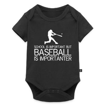 Devise du Tee de la Rivalité de Baseball - Body à manches courtes Premium Bébé - noir - Devant