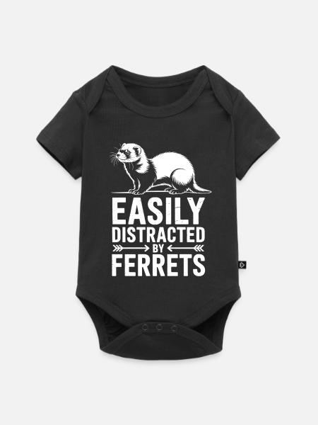 Frettchen Sprüche Lustiges Frettchen Geschenk - Baby Premium Kurzarmbody - Schwarz