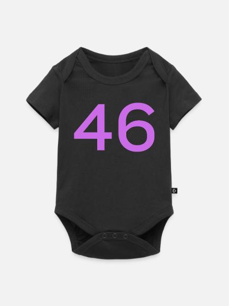 46 - Baby Premium Kurzarmbody - Schwarz