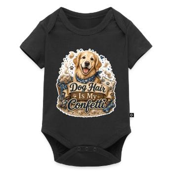 Dog Hair Is My Confetti Hund - Baby Premium Kurzarmbody - Schwarz - Vorne