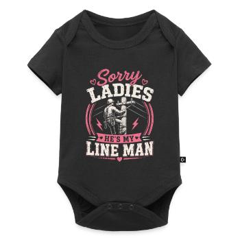 Ehefrau Von Einem Strom Profi Leitung - Baby Premium Kurzarmbody - Schwarz - Vorne