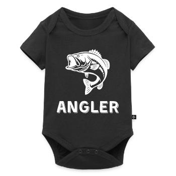 Angler Fisch Design – Geschenk für Fischer - Baby Premium Kurzarmbody - Schwarz - Vorne
