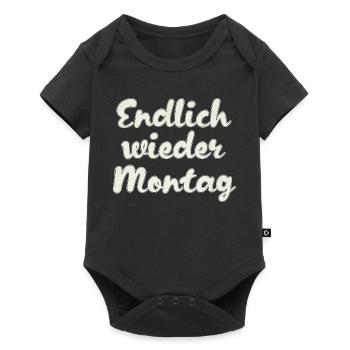 Finally Monday again - Baby Premium short-sleeve bodysuit - black - Front