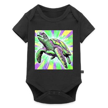 turtle - Baby Premium short-sleeve bodysuit - black - Front