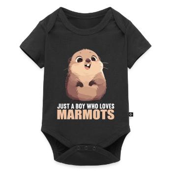 Marmottes Marmotte - Body à manches courtes Premium Bébé - noir - Devant