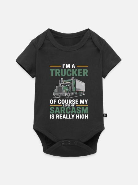 Trucker Sarkasmus Fernfahrer Geschenk - Baby Premium Kurzarmbody - Schwarz