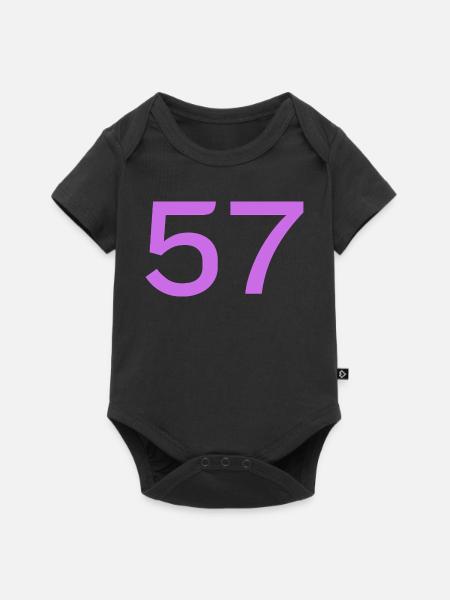 57 - Baby Premium Kurzarmbody - Schwarz