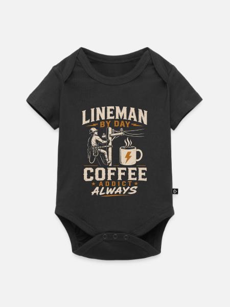 Strom Techniker Kaffee Kabel Arbeit - Baby Premium Kurzarmbody - Schwarz
