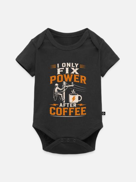 Elektriker Kaffee Spannung Kabel Technik - Baby Premium Kurzarmbody - Schwarz
