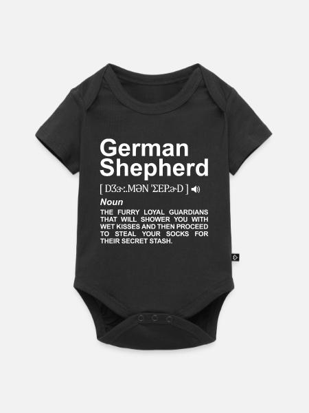 German Shepherd Definition - Baby Premium Kurzarmbody - Schwarz