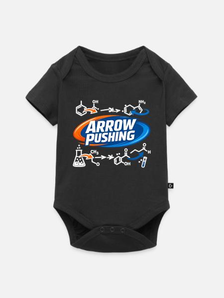 Chemie Pfeil-Push Design - Baby Premium Kurzarmbody - Schwarz