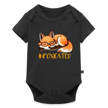 Schlafender Fuchs - Baby Premium Kurzarmbody - Schwarz - Vorne