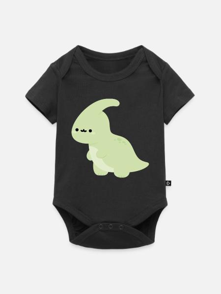 Parasaurolophus Perry - Baby Premium Kurzarmbody - Schwarz