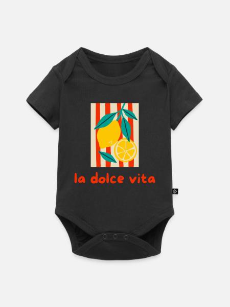 La dolce vita - Baby Premium Kurzarmbody - Schwarz