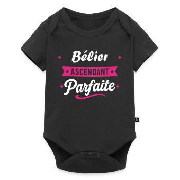 Bélier Ascendant Parfaite - Body à manches courtes Premium Bébé - noir - Devant